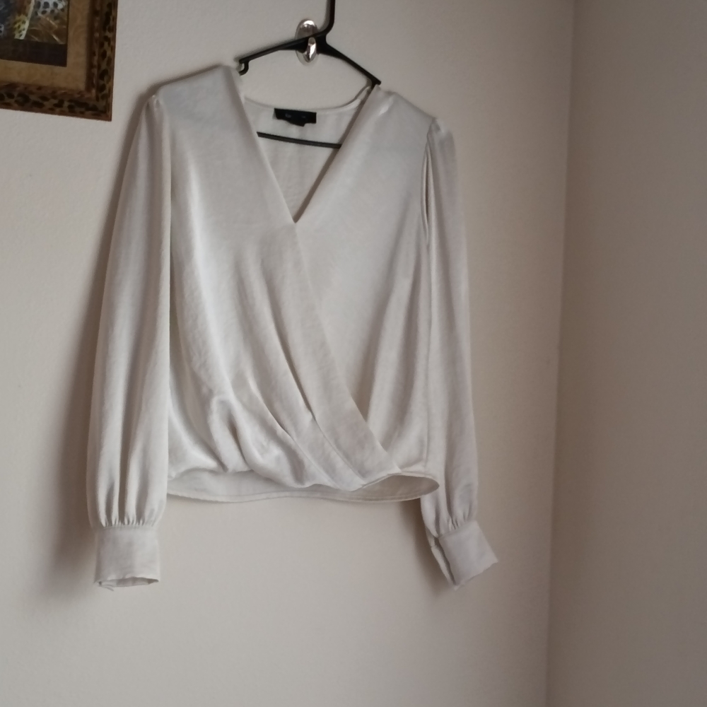 Karen Kane Blouse Women XS Soft Cream Sophisticate Business Party Versatile Y2K